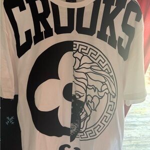 Crooks & Castles Black and White Short Sleeve Tee